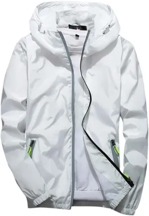 Men's Tactical Jackets Rain Jacket Windbreaker Lightweight Shell Raincoat With Hood Golf Hiking Travel, M-7XL