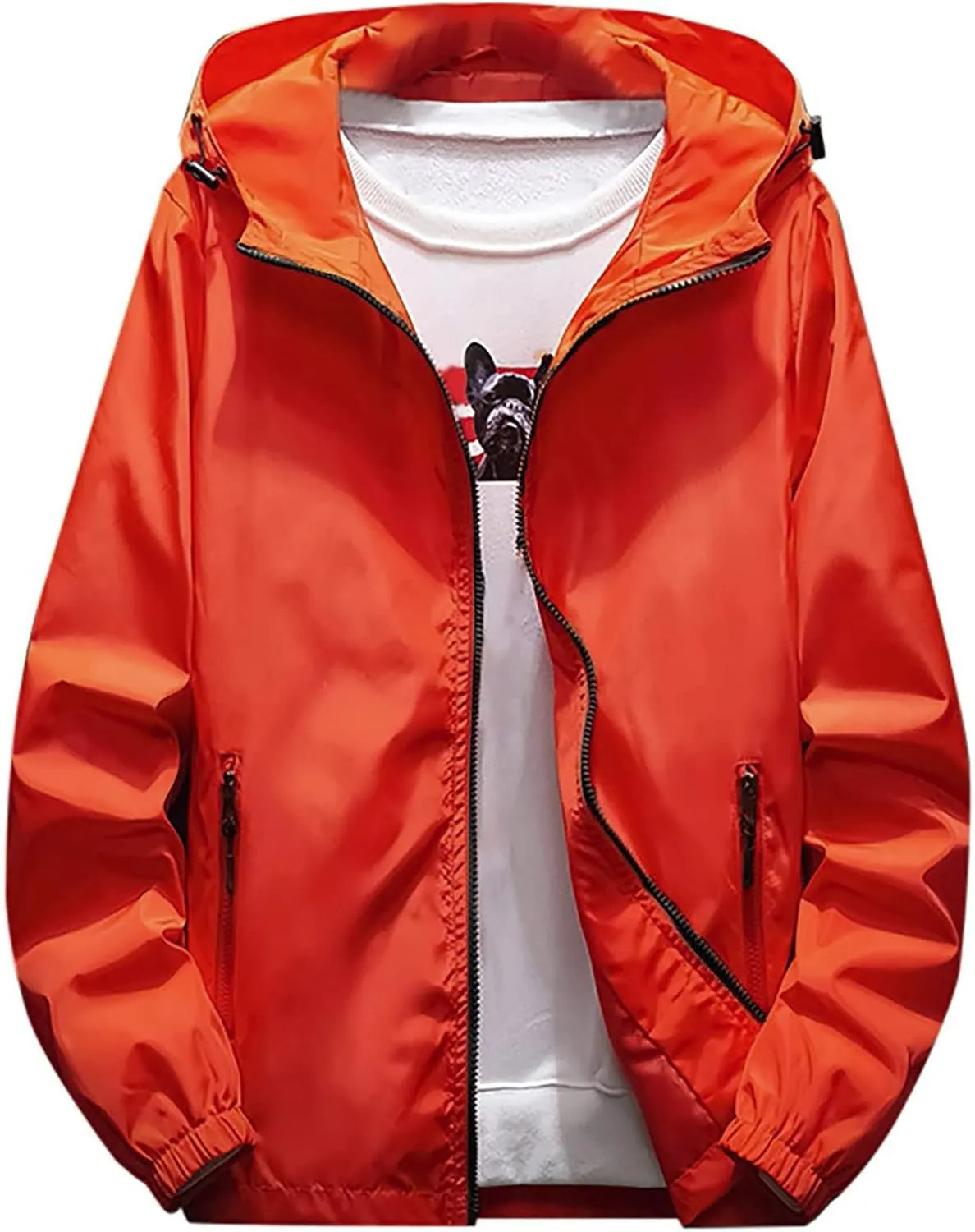 Men's Windbreaker Rain Jacket Lightweight Pullover For Hiking Golf Running Jacket, M-7XL