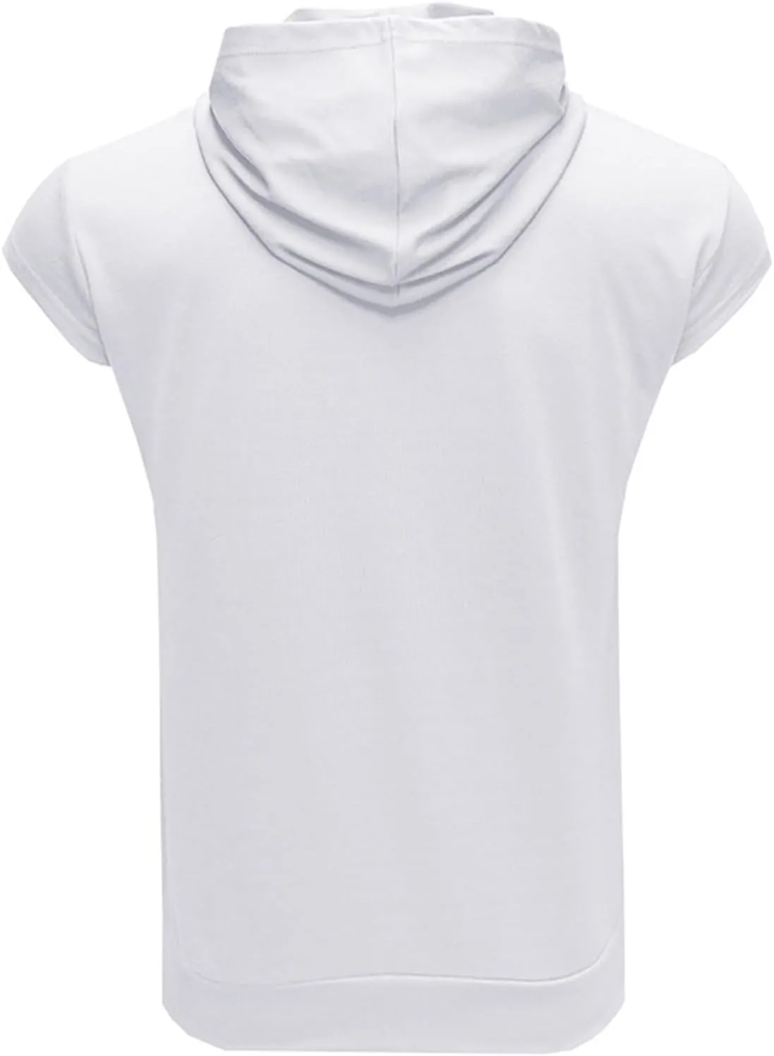Men's Workout Hooded Tank Tops Sleeveless Gym Hoodies Bodybuilding Muscle Cut Off T Shirt Athletic Tees with Pockets