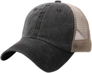Mesh Plain Adjustable Dad Hats Cap for Men Women Baseball Caps Driving Cap Black Polo Snapback Blank Breathable Low Profile