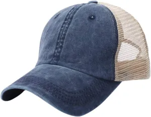 Mesh Plain Adjustable Dad Hats Cap for Men Women Baseball Caps Driving Cap Black Polo Snapback Blank Breathable Low Profile