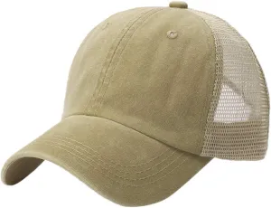 Mesh Plain Adjustable Dad Hats Cap for Men Women Baseball Caps Driving Cap Black Polo Snapback Blank Breathable Low Profile