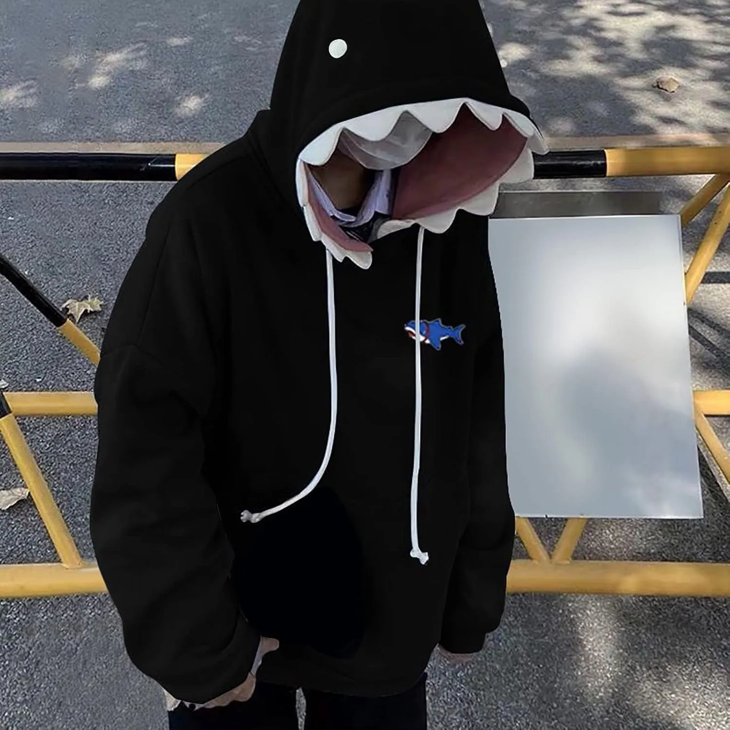 Mmoneyake Shark Hoodie Women Men Cute Cartoon Animal Pullover Sweatshirts Causal Long Sleeve Hooded Sweatshirts with Pockets