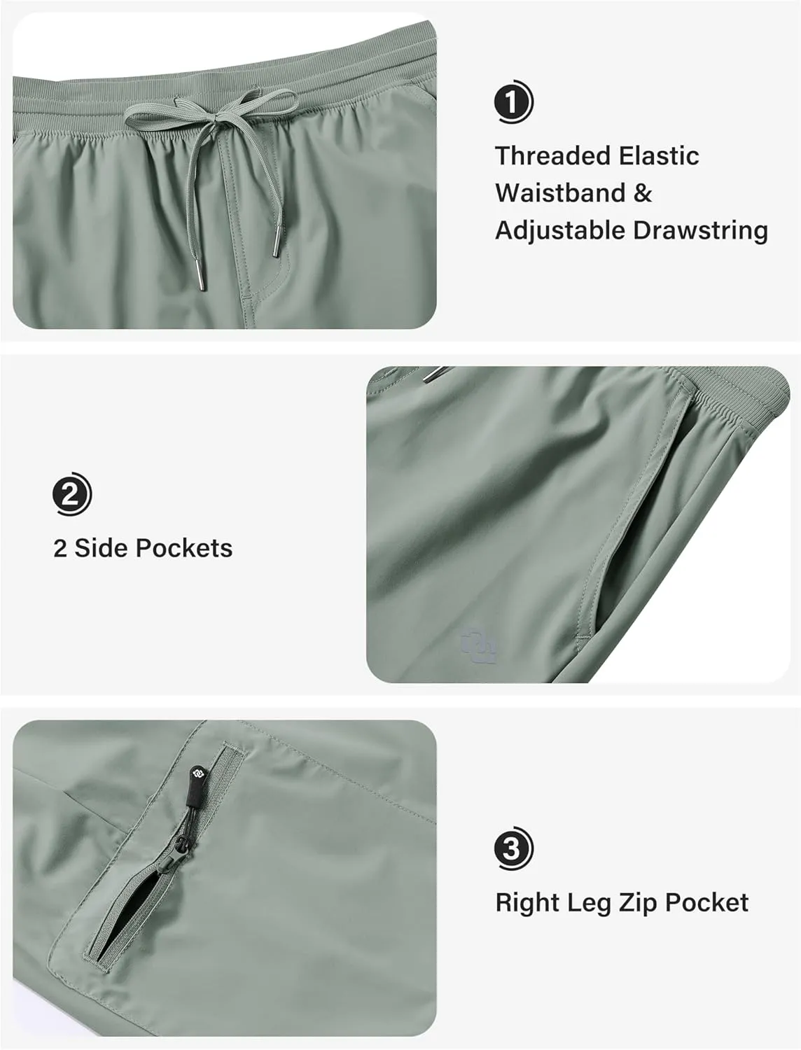 MoFiz Womens 10" Long Shorts for Women Quick Dry Women Hiking Cargo Shorts Knee Length Shorts with Zip Pockets