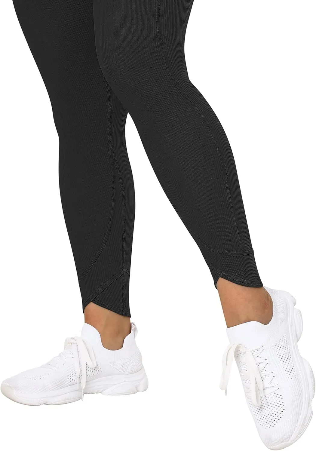 MOOSLOVER Women V Cross Waist Butt Lifting Leggings with Pockets High Waisted Yoga Pants