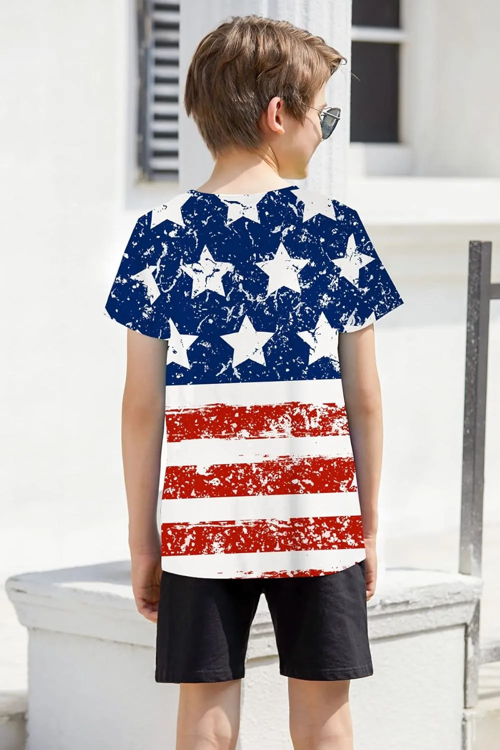 RAISEVERN Boys Girls 3D Graphic Printed T-Shirts Short Sleeve Summer tees for 4-14 Years