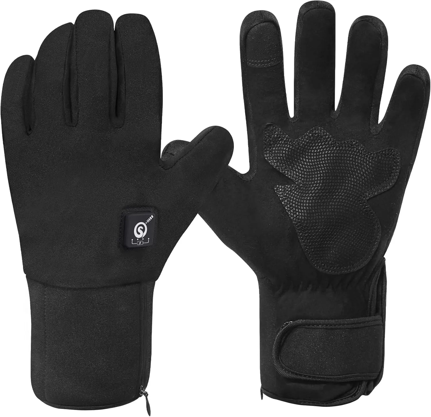 SAVIOR HEAT Heated Cycling Biking Gloves, Thin Electric Heated Gloves Men Women 7.4V Rechargeable Battery Cold Weather Motorcycling Working Hiking Camping Running Riding