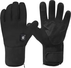 SAVIOR HEAT Heated Cycling Biking Gloves, Thin Electric Heated Gloves Men Women 7.4V Rechargeable Battery Cold Weather Motorcycling Working Hiking Camping Running Riding