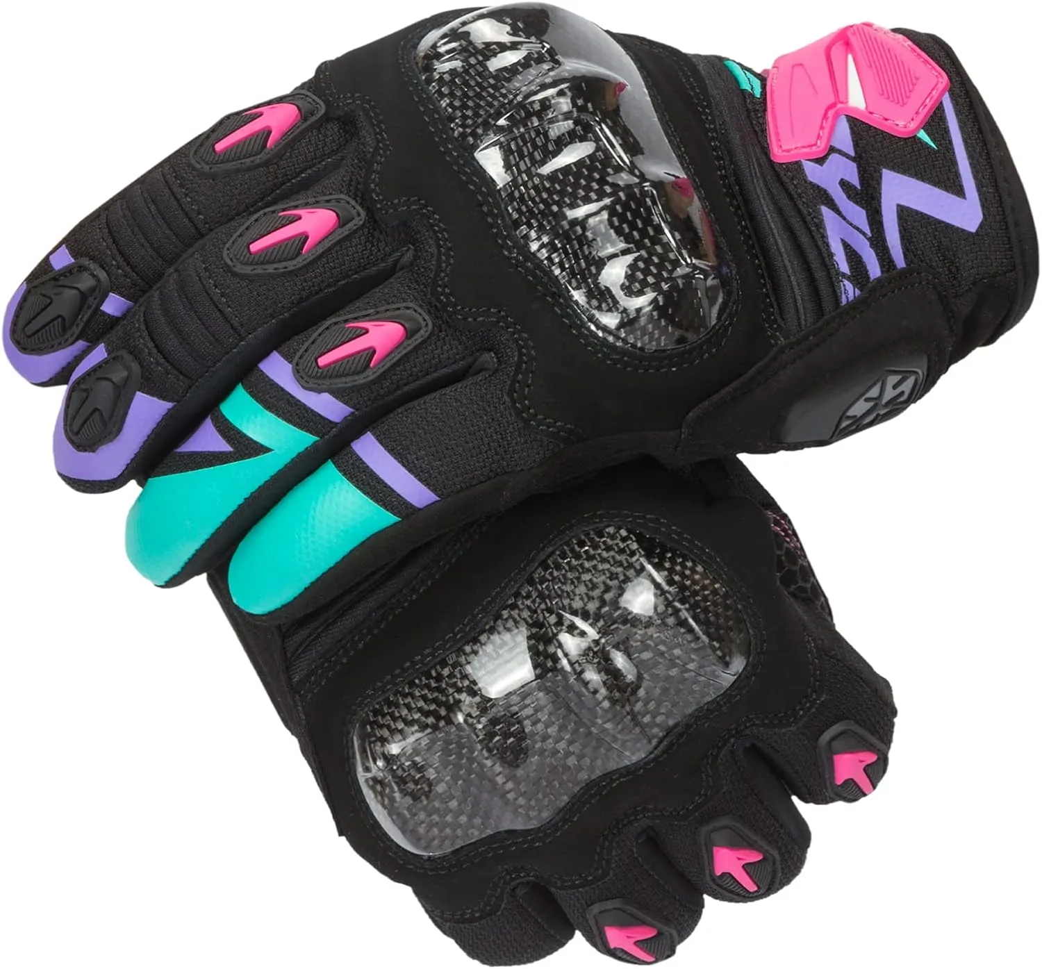 Scoyco Full Finger Touchscreen Motorcycle Riding Gloves Carbon Knuckle Armor Motorbike Gloves for Men Women Cycling Motocross Racing Dirt Bike BMX ATV MTB Driving