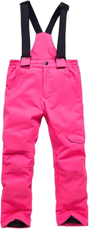 Snow Pants Girls 10 Years Toddler Snow Pant | Winter Ski W Cargo Stash Pocket | Insulated Convertible Kid Snow Clothes