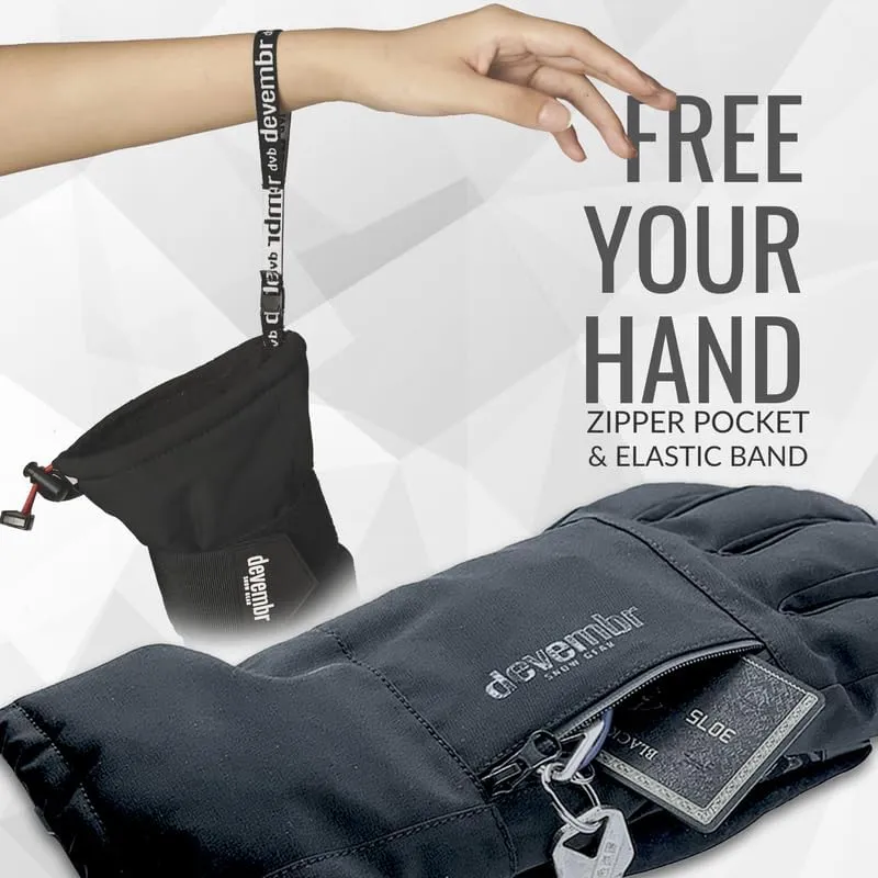 Snowboarding Gloves with Wrist Guards, Ski Gloves Touchscreen