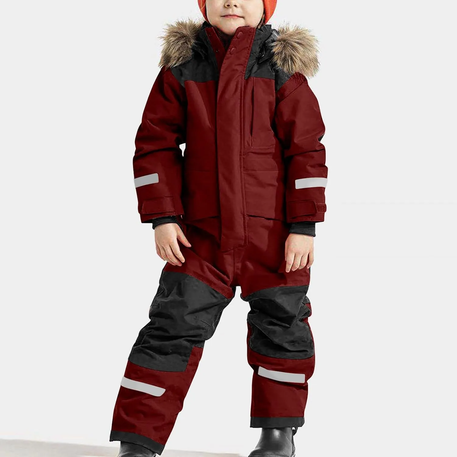 Snowsuit for Kids Waterproof Ski Suits Snow Jumpsuits Windproof Ski Suit Keep Warm in Winter Snowboarding Rain Coat