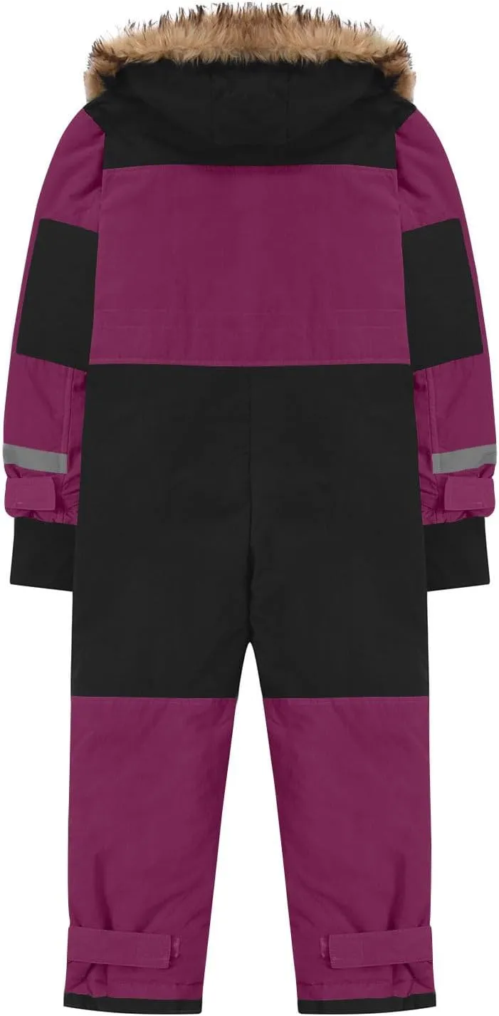 Snowsuit Kids Girls Boys One Piece Snowsuit Ski Suits Waterproof Jumpsuits Winter Warm Snowboard Coat Outdoor Jackets