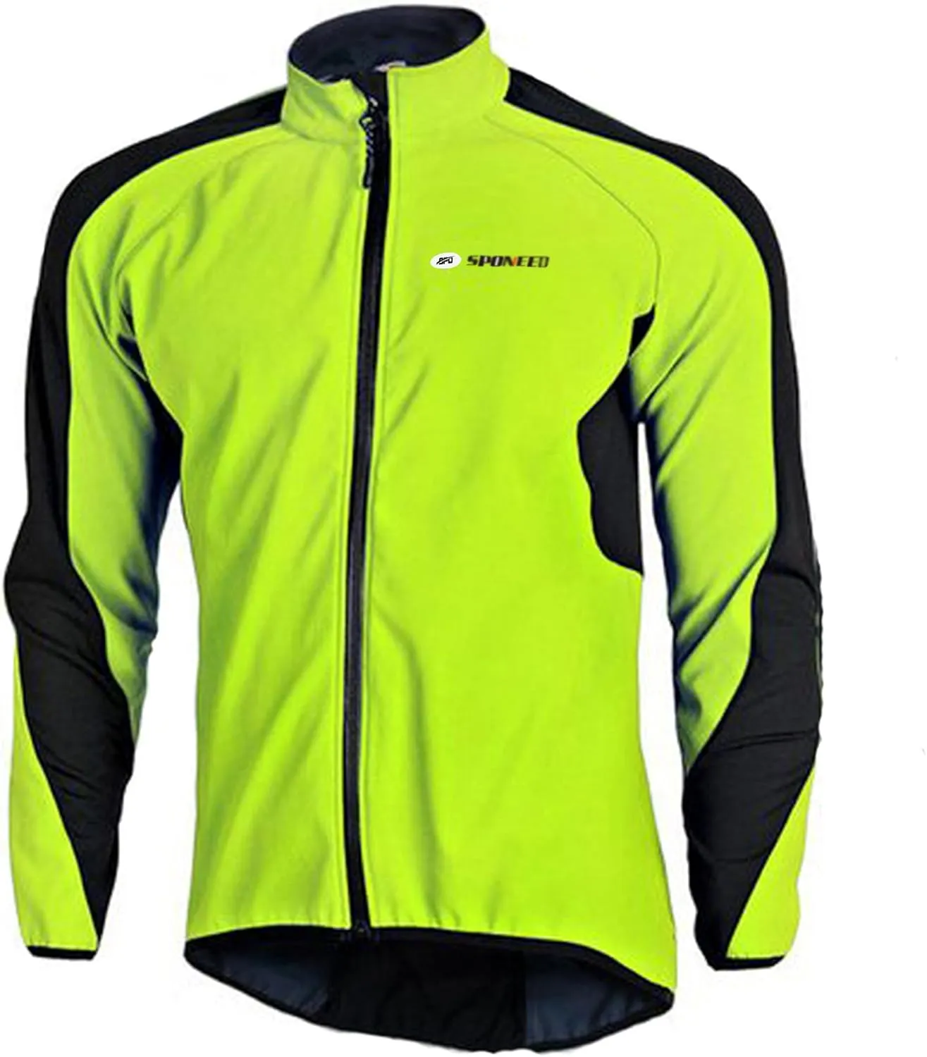 sponeed Men's Windproof Jackets Cycling Fleece Coat Shirts Winter Thermal Snowing Running Tops Bike Overcoats