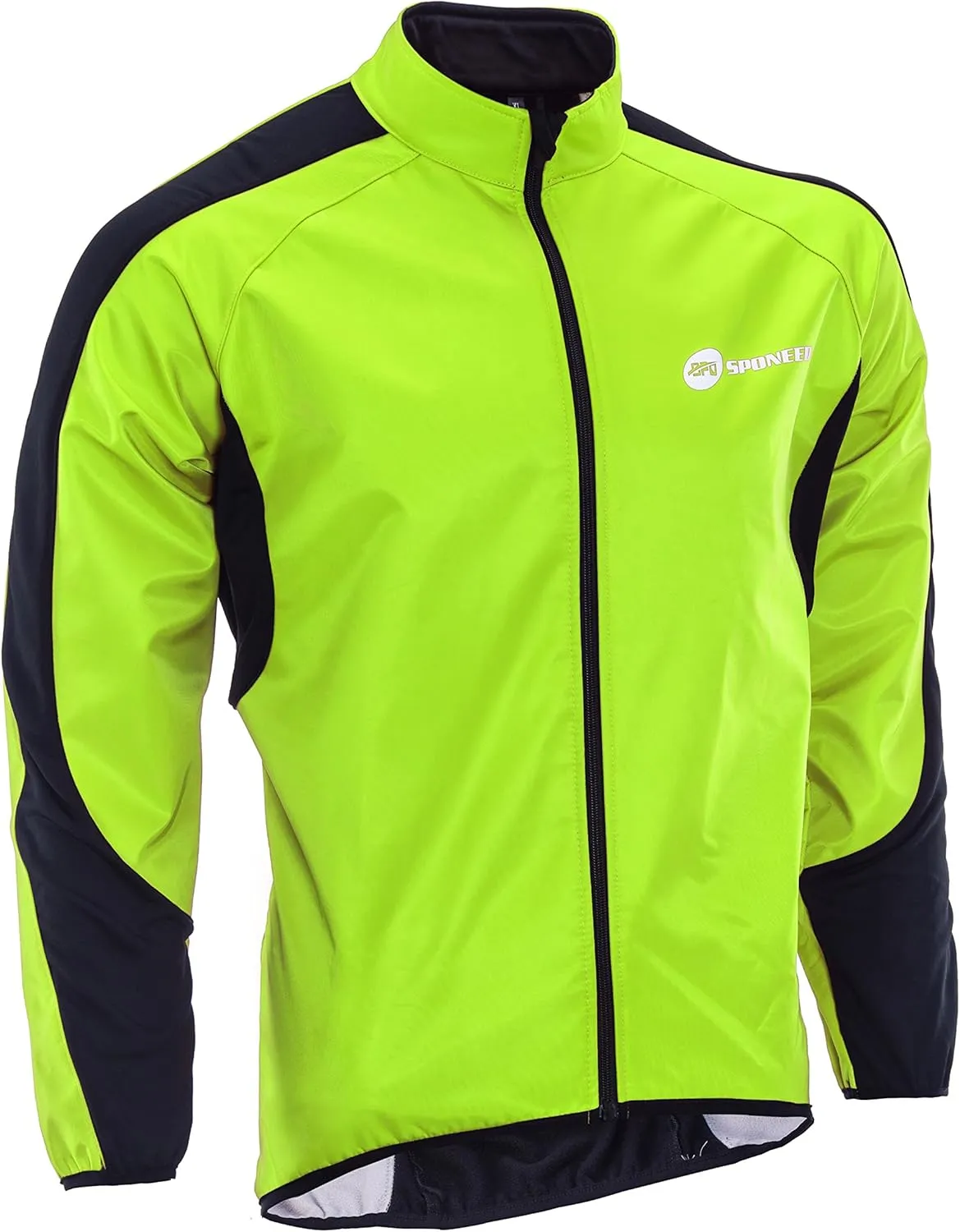 sponeed Men's Windproof Jackets Cycling Fleece Coat Shirts Winter Thermal Snowing Running Tops Bike Overcoats