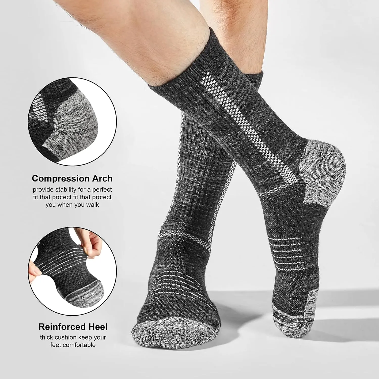 Sports Socks for Running - Performance Cushioned, Breathable Tube Socks for Men and Women