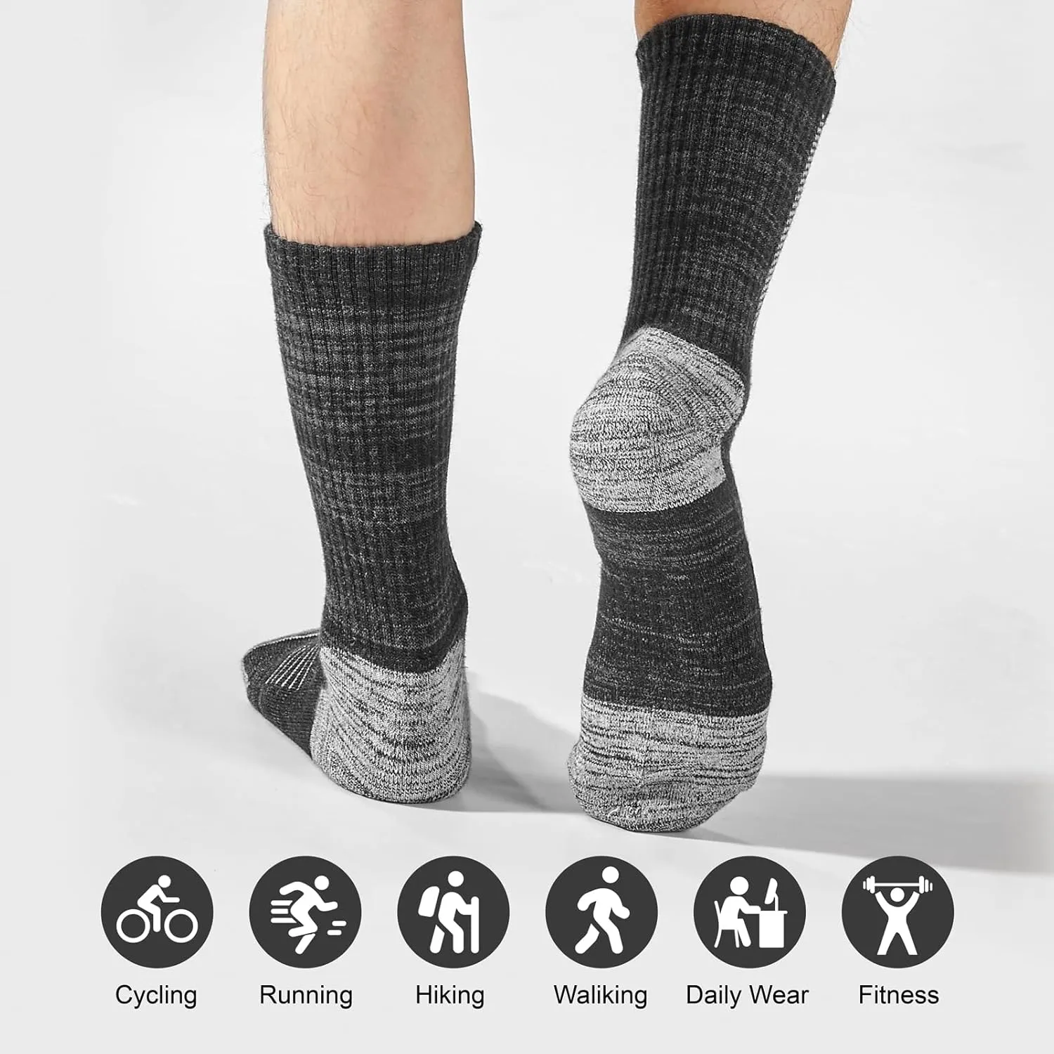 Sports Socks for Running - Performance Cushioned, Breathable Tube Socks for Men and Women