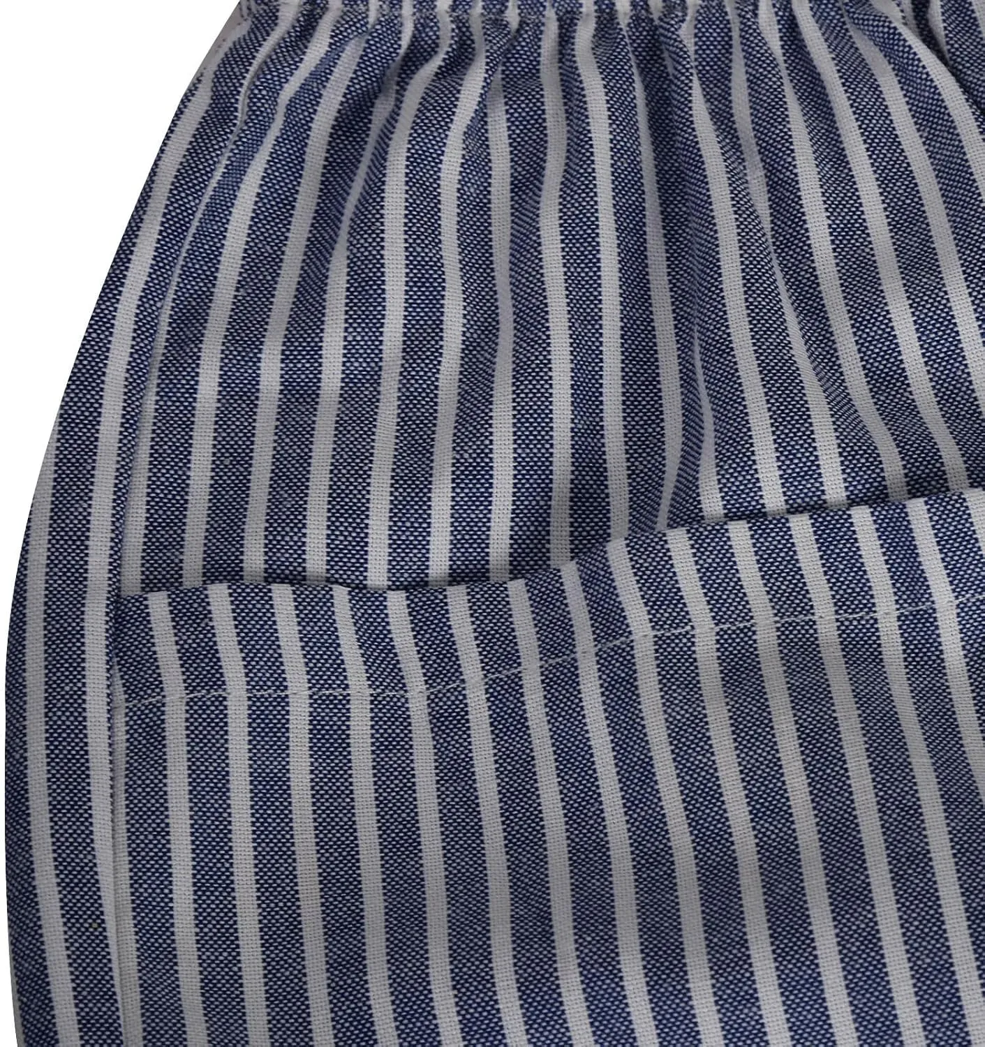 Striped Knee Length Shorts for Women Elastic High Waisted Beach Casual Sports Wide Leg Summer 2025 Shorts with Pockets