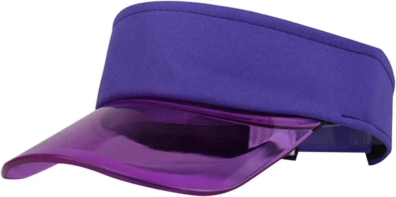 Summer Visor for Women Solid Adjustable Empty Top Baseball Cap Beach Travel Sports Ponytail Sun Hats