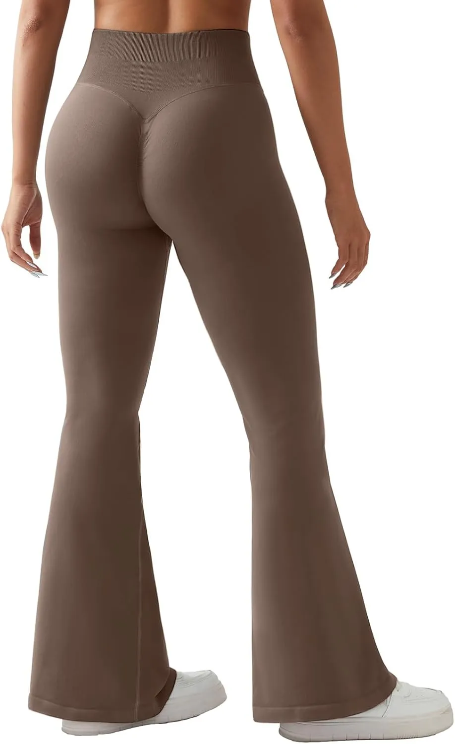 SUUKSESS Women Seamless Butt Lifting Flare Leggings High Waisted Yoga Pants