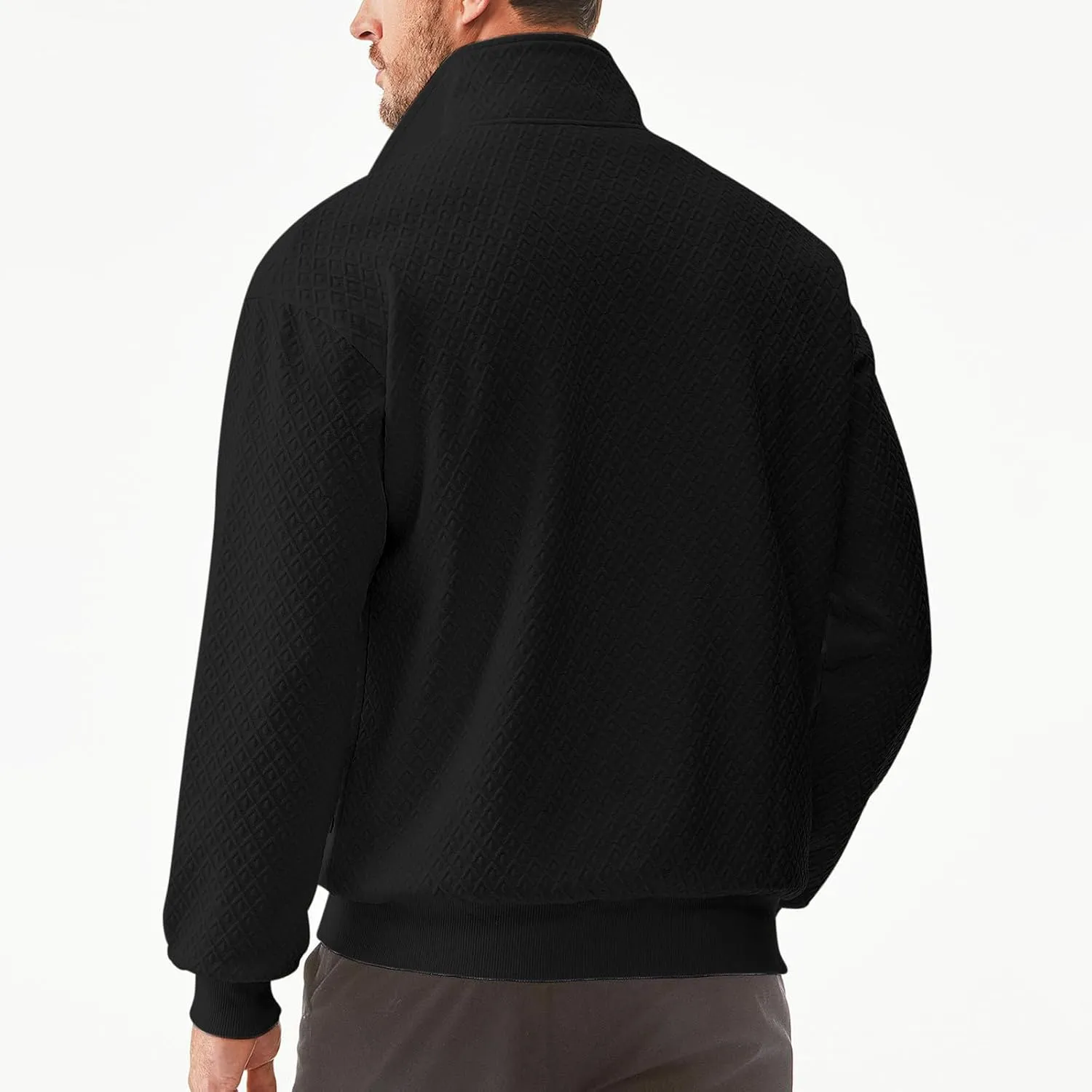 Sweatshirts for Men 2024 Fashion Long Sleeve Quarter Zip Causal Pullover Shirts Loose Comfy Lightweight Athletic Top
