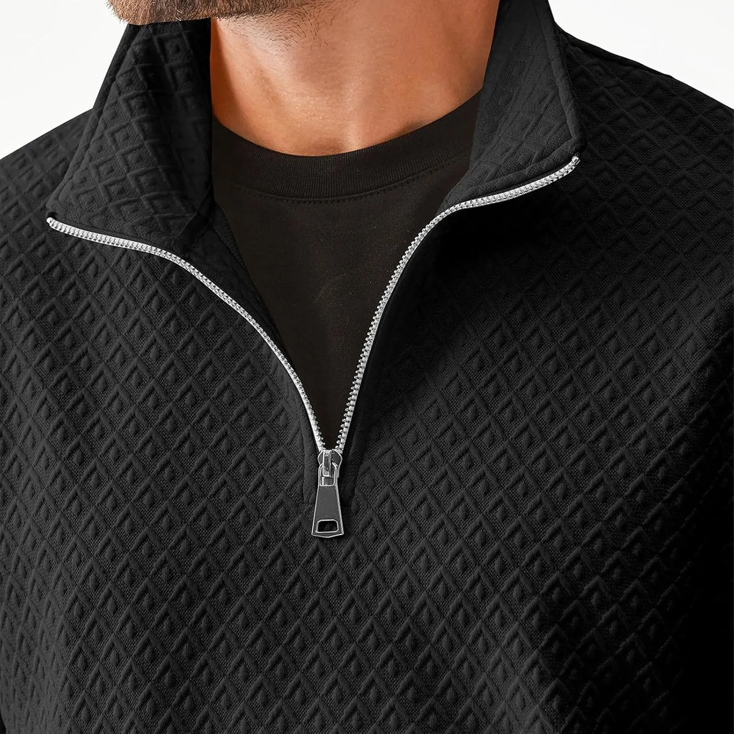 Sweatshirts for Men 2024 Fashion Long Sleeve Quarter Zip Causal Pullover Shirts Loose Comfy Lightweight Athletic Top