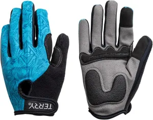 Terry Full Finger T-Gloves for Women, Full Coverage Gel Padded Mesh Comfort, Touch Screen Compatible MTB Cycling Gloves