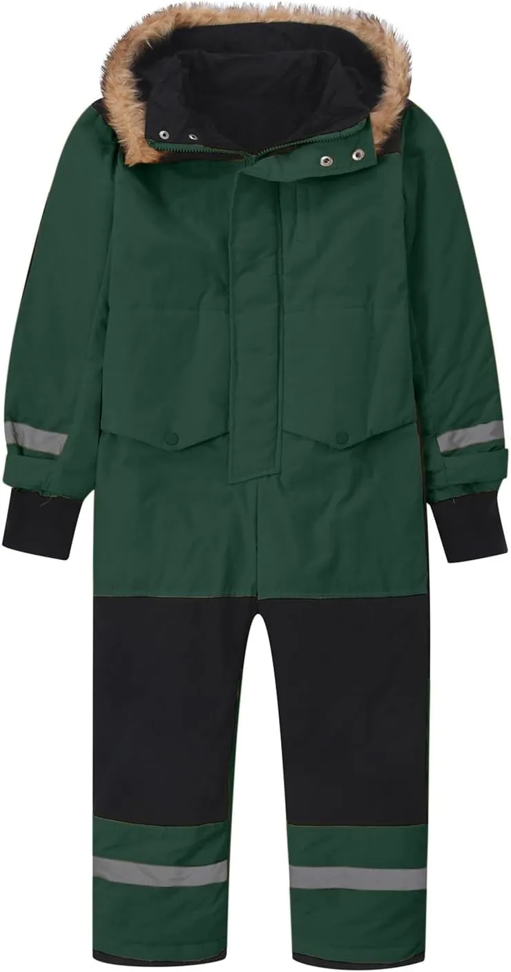 TIMIFIS Girls Boys Kids One Pieces Snowsuit Overalls Boys Girls Ski Suits Jumpsuits Waterproof Winter Outdoor Coat Jacket