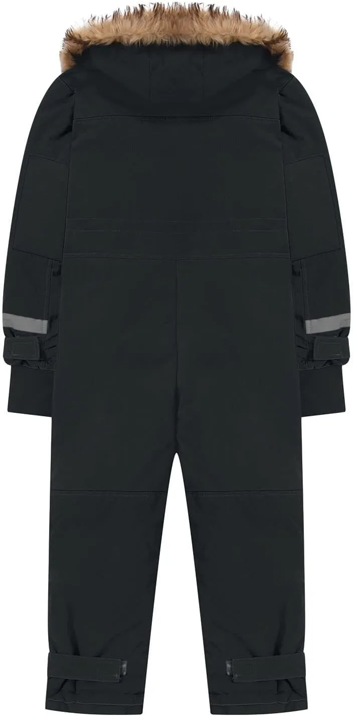 TIMIFIS Toddler Snowsuit Coveralls Kids Girls Boys One Piece Ski Suits Waterproof Snow Suit Thicken Winter Jackets Coats