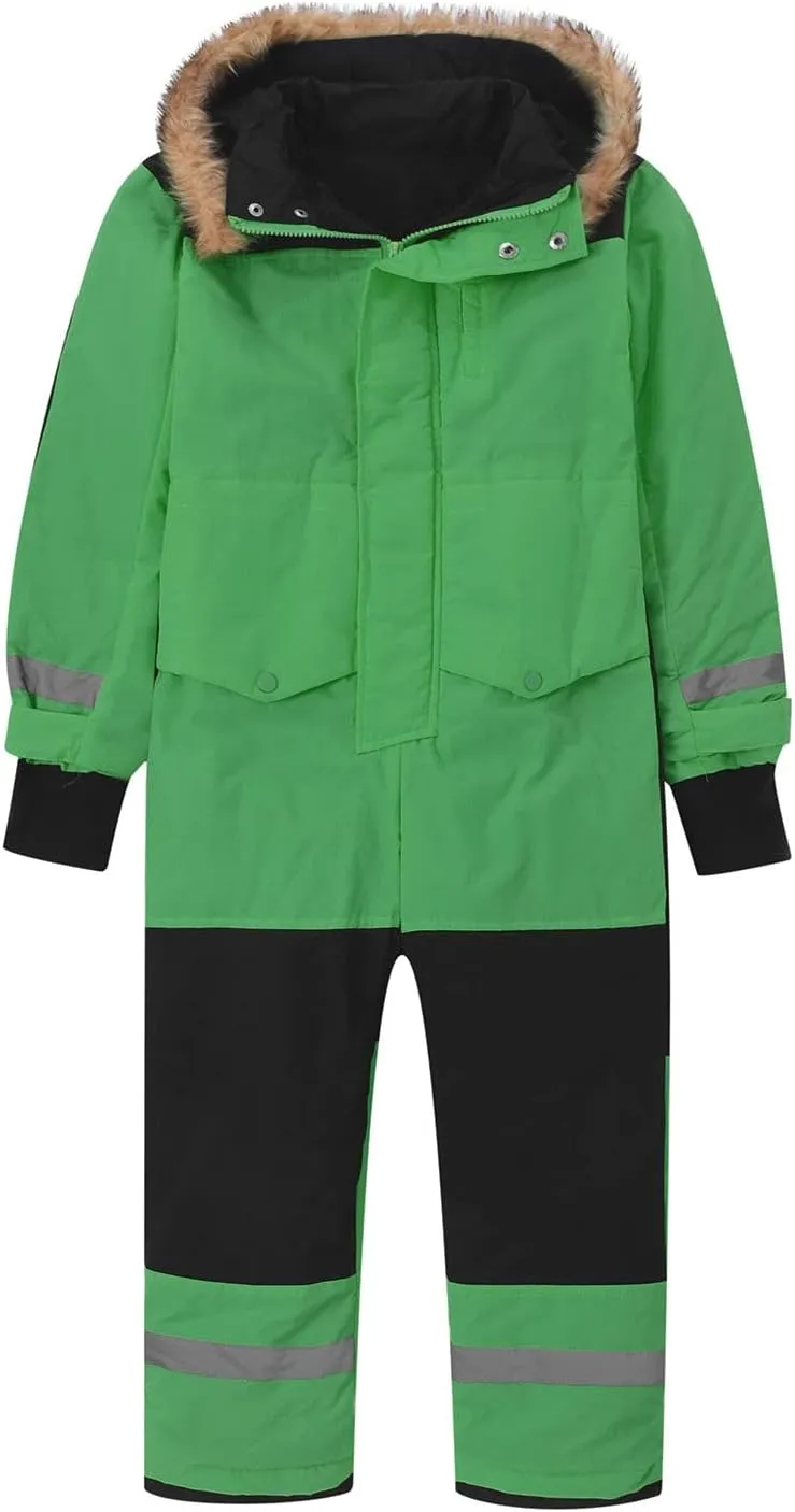 TIMIFIS Toddler Snowsuit Coveralls Kids Girls Boys One Piece Ski Suits Waterproof Snow Suit Thicken Winter Jackets Coats