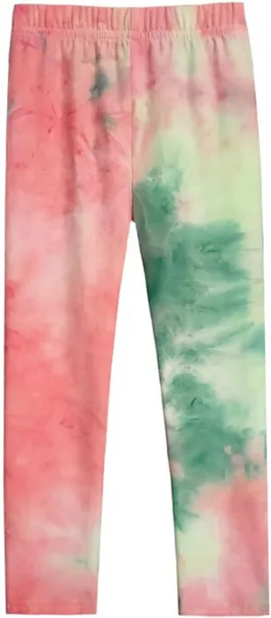 Toddler Girls Cute Skinny Stretch Athletic Leggings Kids High Waisted Yoga Pants Ankle Length