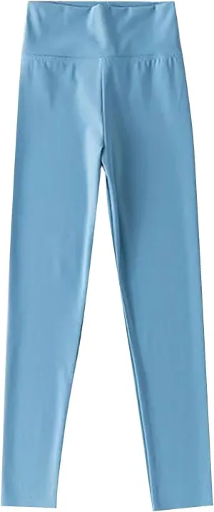 Toddler Girls Cute Skinny Stretch Athletic Leggings Kids High Waisted Yoga Pants Ankle Length