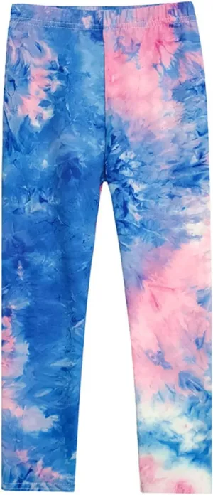 Toddler Girls Cute Skinny Stretch Athletic Leggings Kids High Waisted Yoga Pants Ankle Length