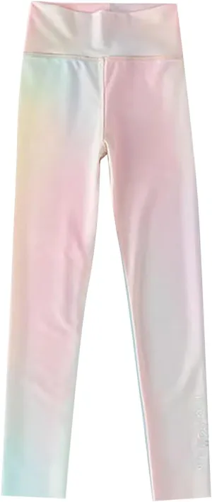 Toddler Girls Cute Skinny Stretch Athletic Leggings Kids High Waisted Yoga Pants Ankle Length