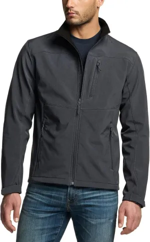 TSLA Men's Full-Zip Softshell Winter Jacket, Waterproof Fleece Lined Athletic Jacket, Outdoor Sport Windproof Jackets