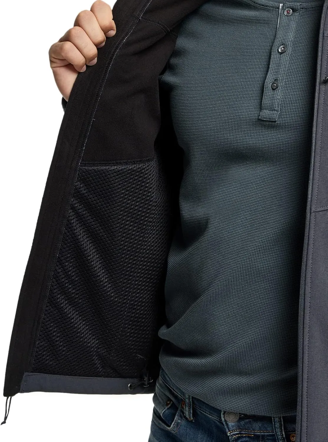TSLA Men's Full-Zip Softshell Winter Jacket, Waterproof Fleece Lined Athletic Jacket, Outdoor Sport Windproof Jackets