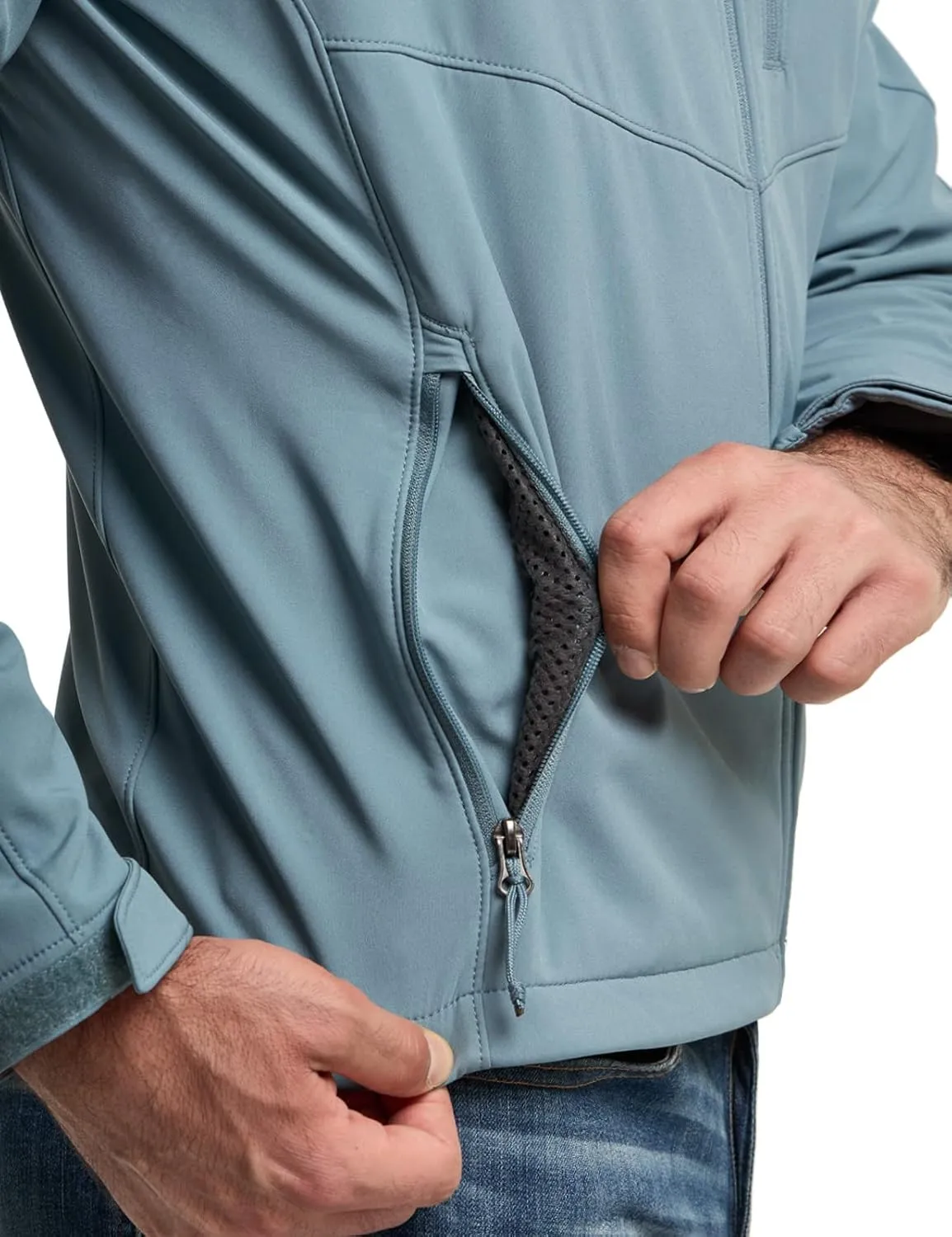 TSLA Men's Full-Zip Softshell Winter Jacket, Waterproof Fleece Lined Athletic Jacket, Outdoor Sport Windproof Jackets