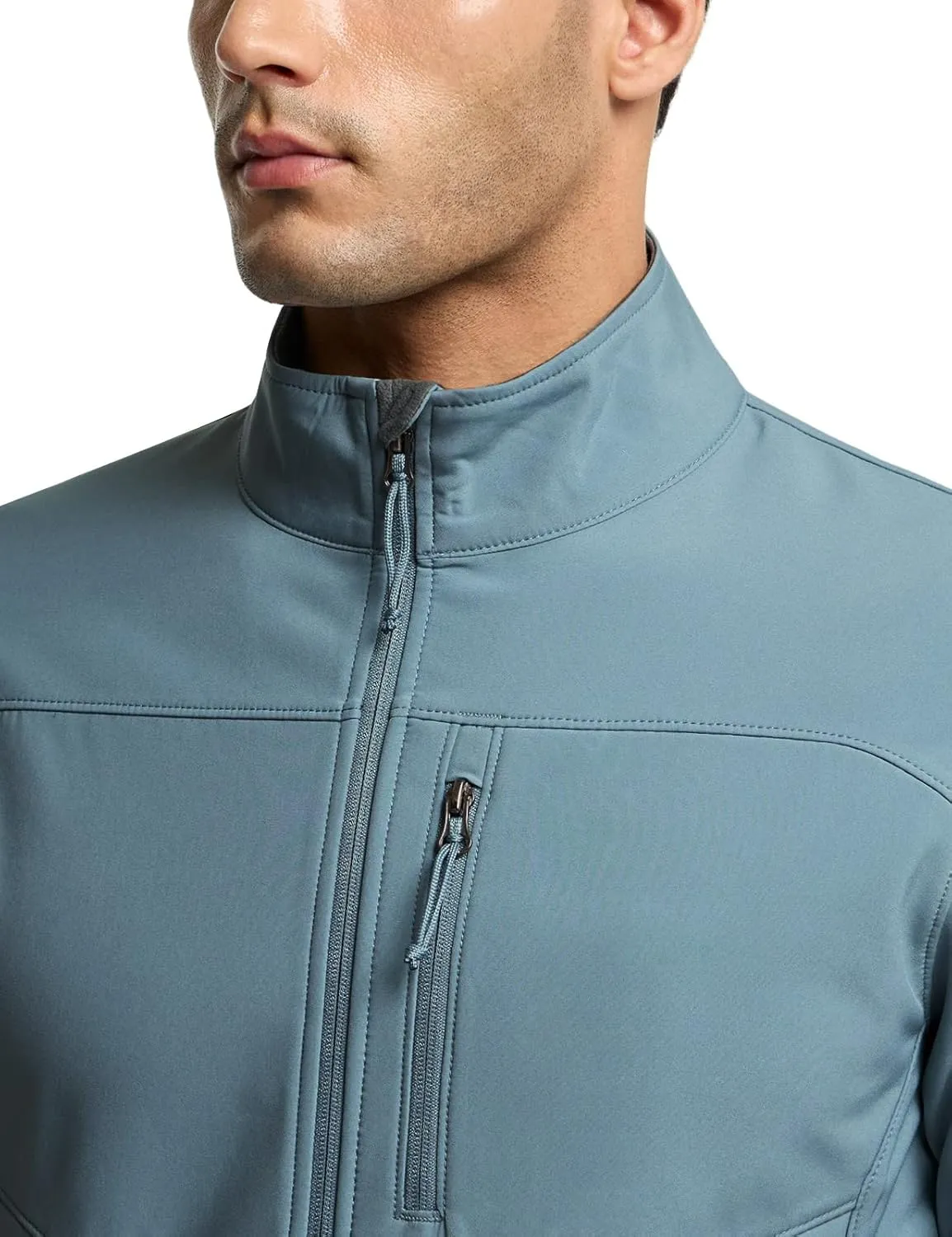 TSLA Men's Full-Zip Softshell Winter Jacket, Waterproof Fleece Lined Athletic Jacket, Outdoor Sport Windproof Jackets