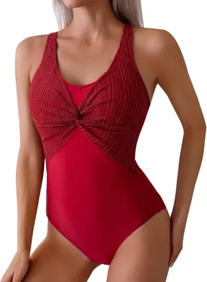 Tummy Control V Neck Bathing Suits Sexy Mesh Patchwork Monokini Comfy Breathable Double Straps Push Up Swim Suit