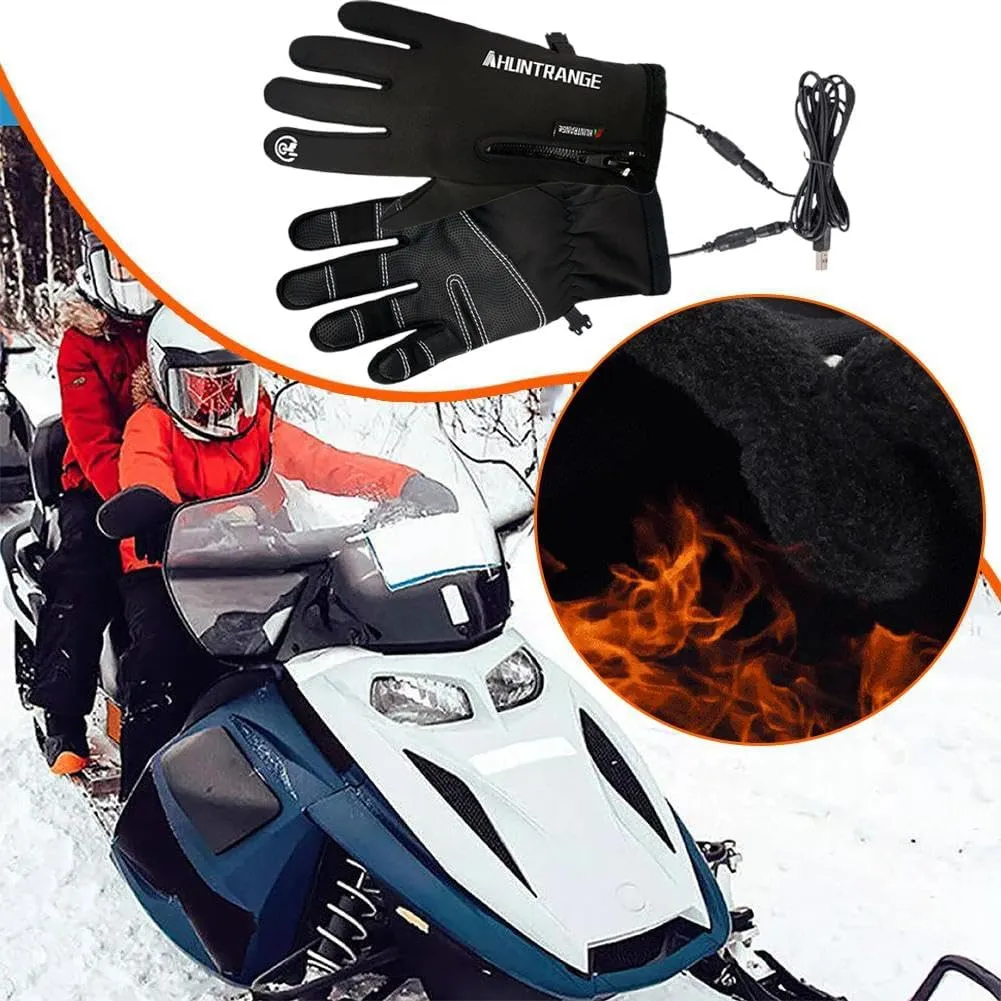 USB Heated Gloves Electric Touchscreen Gloves, Windproof Thermal Gloves, 2025 Winter Thermal Gloves Touchscreen, Outdoor Sports Gloves, Portable Heated Cycling Gloves, for Motorcycle Ski