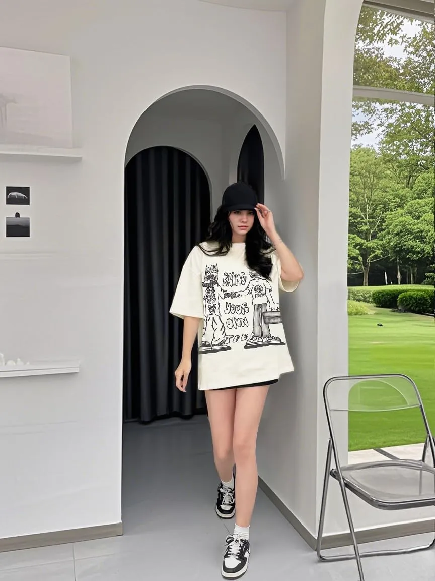 Vamtac Cartoon Graphic Tees for Men Y2k Oversized Tshirts Summer Tops Casual Short Sleeves Unisex Streetwear