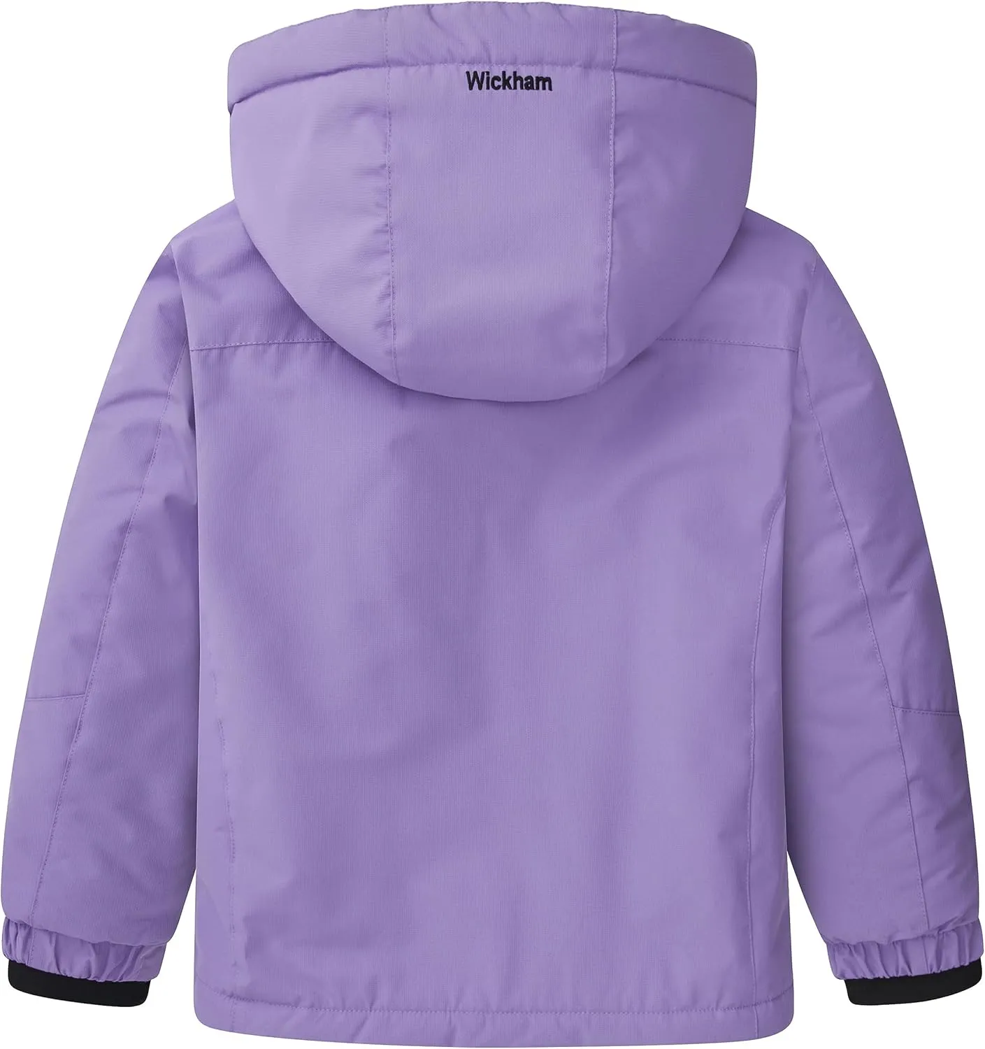 WICKHAM Girl's Waterproof Ski Jacket Winter Warm Fleece Lined Snow Windproof Jackets Removable Hood Ski Coat for Kids