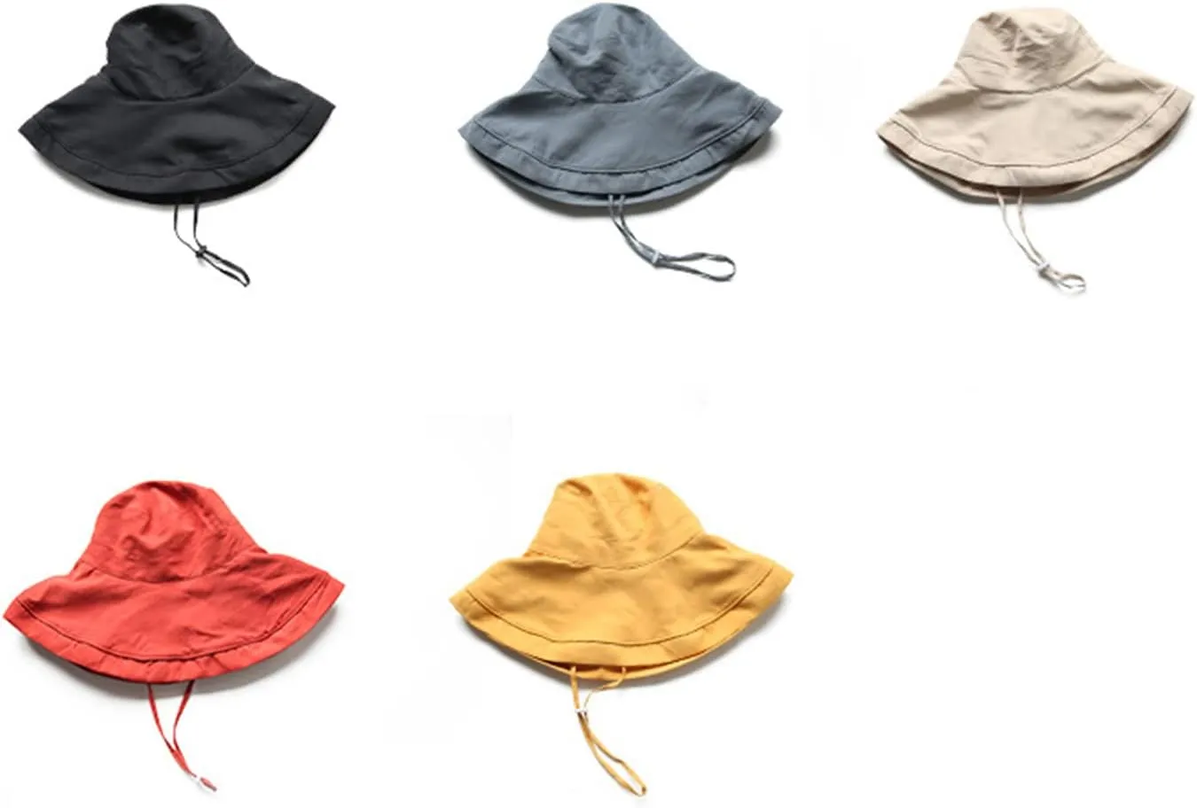 Wide Brim Sun Hats Women Cotton Floppy Roll-Up Bucket Hat Packable Summer Beach Hat UV Protection Travel Accessories