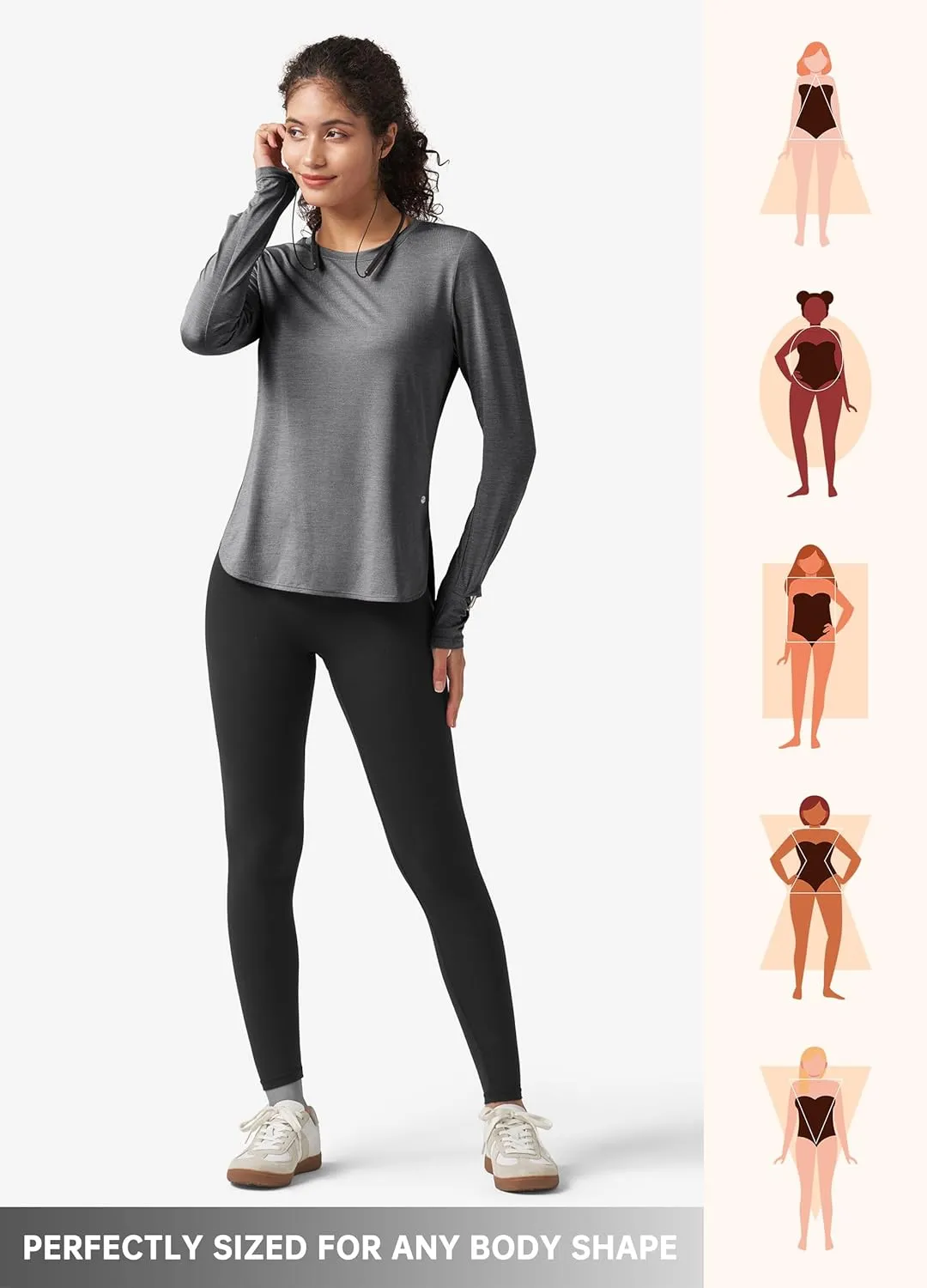 Willit Women's Long Sleeve Workout Tops Running Athletic Quick Dry Shirts Lightweight Yoga Gym T-Shirts UPF 50 