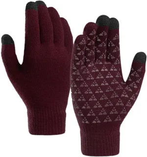 Winter Gloves Men,Full Fingers Touch Screen Thermal Knit Lining Warm Gloves for Cold Weather Kids Hiking Driving