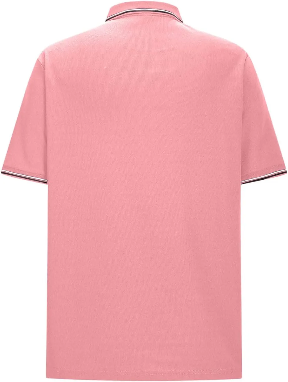 Women Button Up Collared Golf Polo Shirt Fashion Striped Trim Mesh Quick Dry T-Shirts Summer Short Sleeve Dressy Work Tops