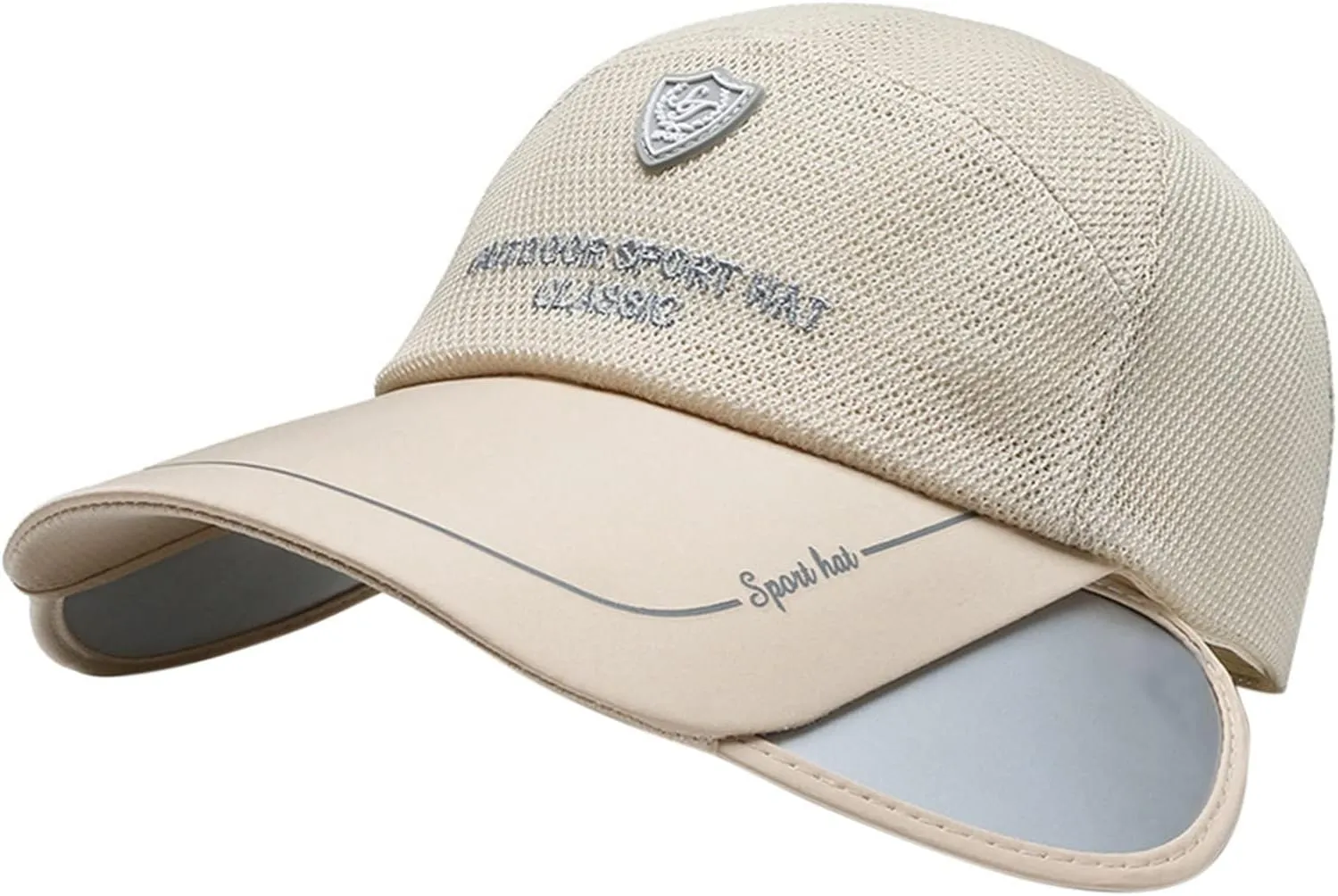 Women Men Retractable Brim Sun Hats Mesh Breathable Baseball Caps Sunscreen Sunshade Visors Cap