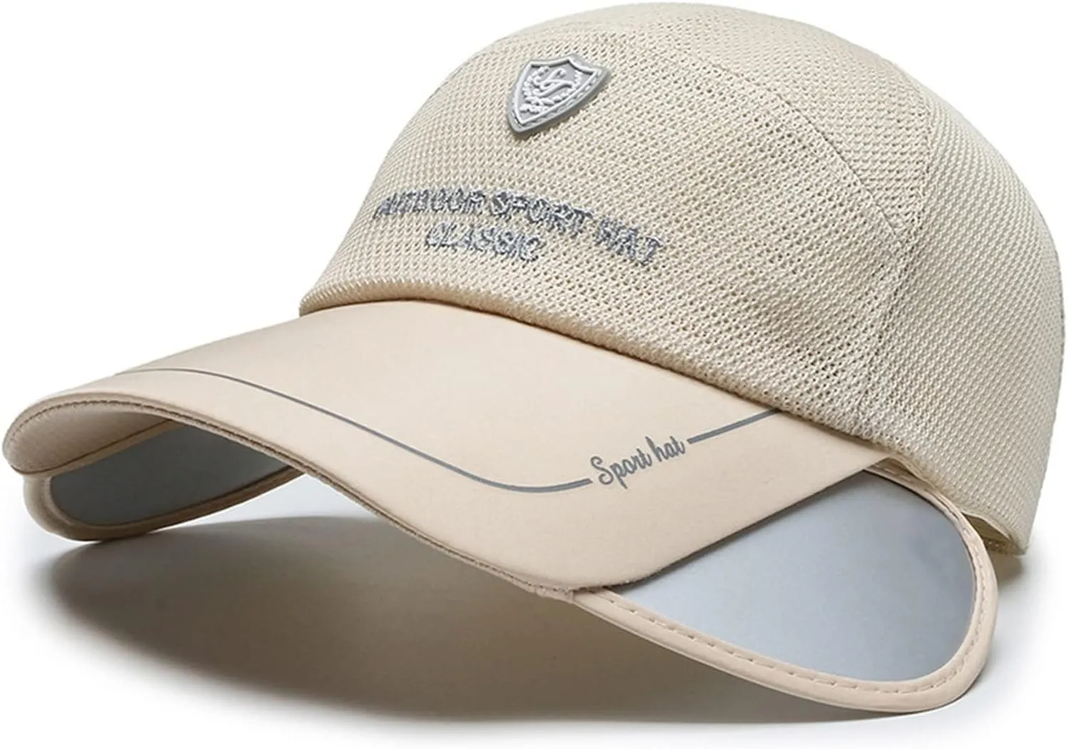 Women Men Retractable Brim Sun Hats Mesh Breathable Baseball Caps Sunscreen Sunshade Visors Cap