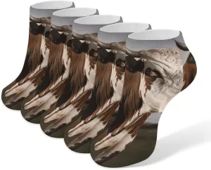 Women Socks Cow Printed Christmas Socks Ankle Socks Athletic Socks Slipper Socks No Show Socks