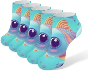 Women Socks Cute Fish Printed Christmas Socks Ankle Socks Athletic Socks Slipper Socks No Show Socks